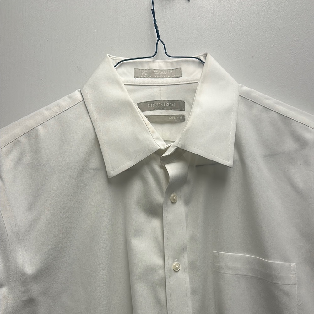 Nordstrom White Dress Shirt Classic Fit Cotton